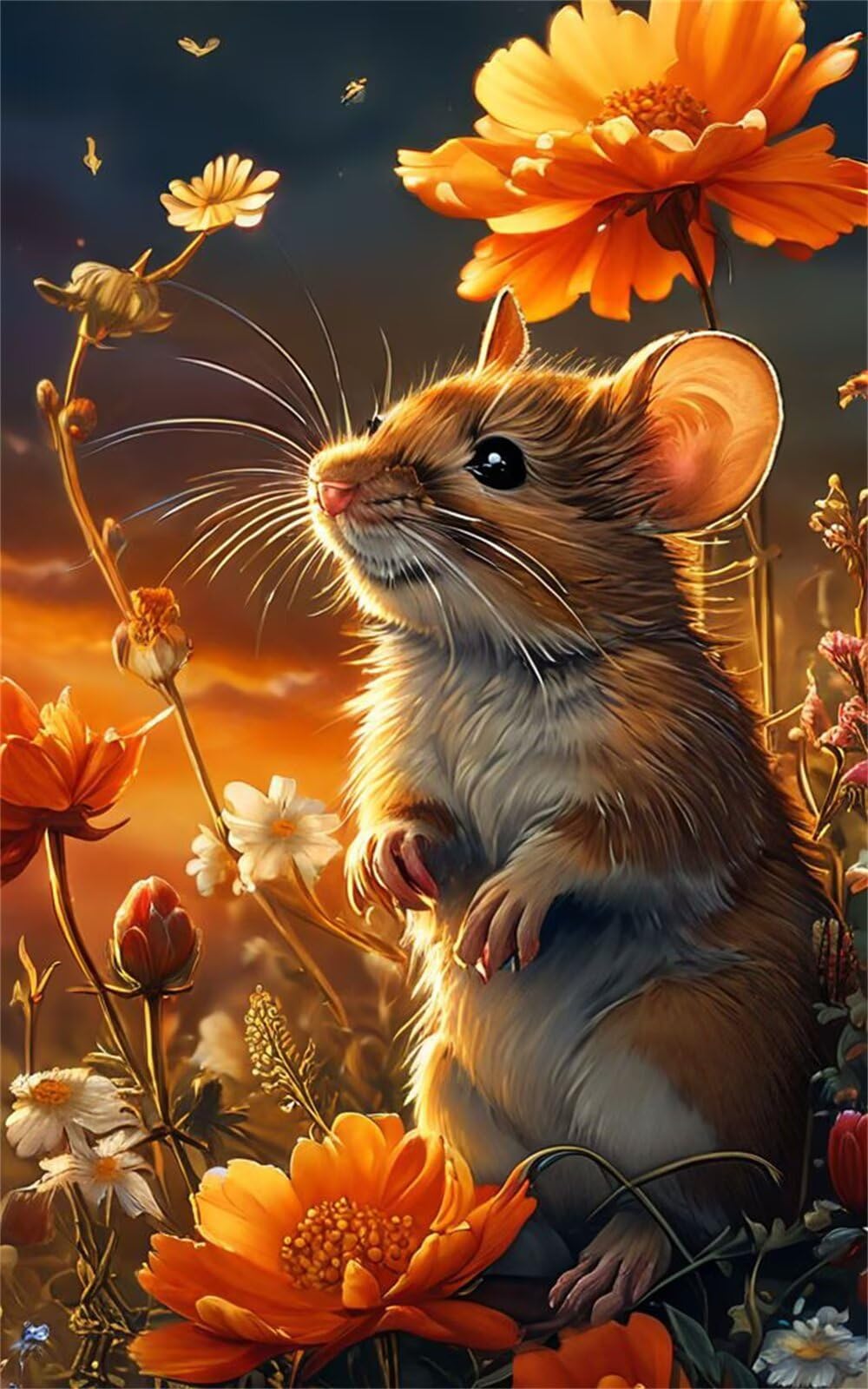 Puzzle 3000 sztuk myszka kwiaty, puzzle niemożliwe, łamigłówki, łamigłówki, gry logiczne dla całej rodziny, puzzle dla dorosłych 3000 sztuk 122 x 81 cm