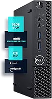 Renewed Dell OptiPlex 3070 Micro: i5-9500, 32GB RAM, 1TB SSD, Win 11 Pro, 5G WiFi/BT - Compact Mini PC