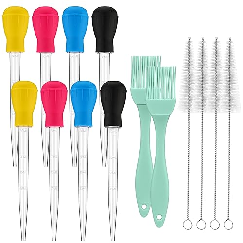 Boao 14 Pcs Heat-resistant Turkey Baster Cooking Set Includes 8