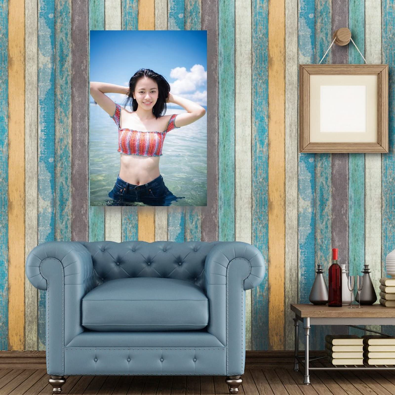 山本千恵子、【舞】、希少な額装用画集より、美品、新品額装付、インテリア Amazon.co.jp: 山本舞香水着セクシー写真ポスター壁の絵 ホーム装飾