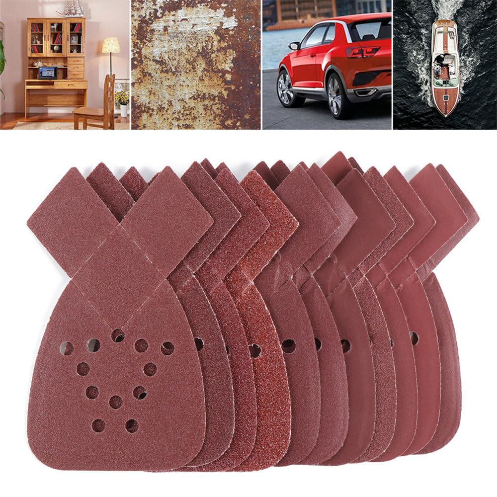 10PCS Mouse Sanding Sheets 40-800 Grit Detail Sandpaper Orbital Palm Black Abrasive Paper Sanding Pads,400 Grit,10pcs