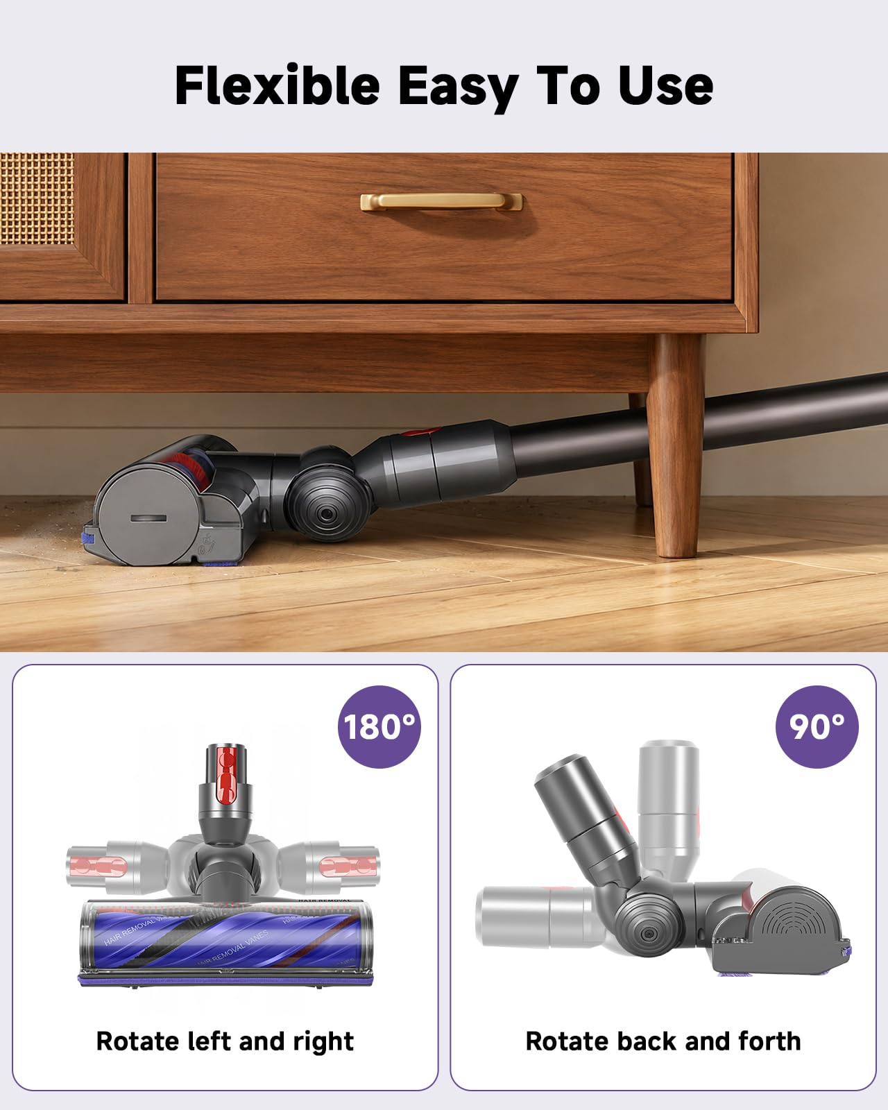 V12 Dysza podłogowa do odkurzacza Dyson V12 Detect Slim / V12 Origin /V9 część zamienna do odkurzacza silnikowego, szczotka zapobiegająca plątaniu, napęd bezpośredni, głowica do czyszczenia twardych