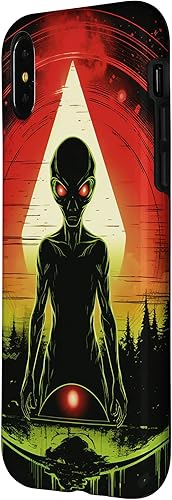 Miniatura 8 de iPhone 14 Pro Max Cute Green Alien Head UFO Space Face Alien Case