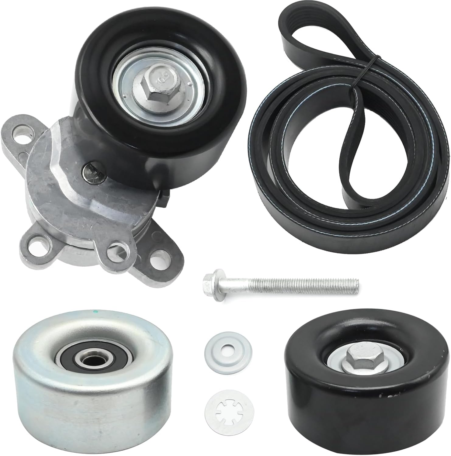 11955JA10D Serpentine Belt Tensioner Kit, Replacement for Maxima 2009-2015 3.5L V6 Engine, Replaces 7PK1705 7PK1701 11925JA11A 11925JA100 11720JA10B