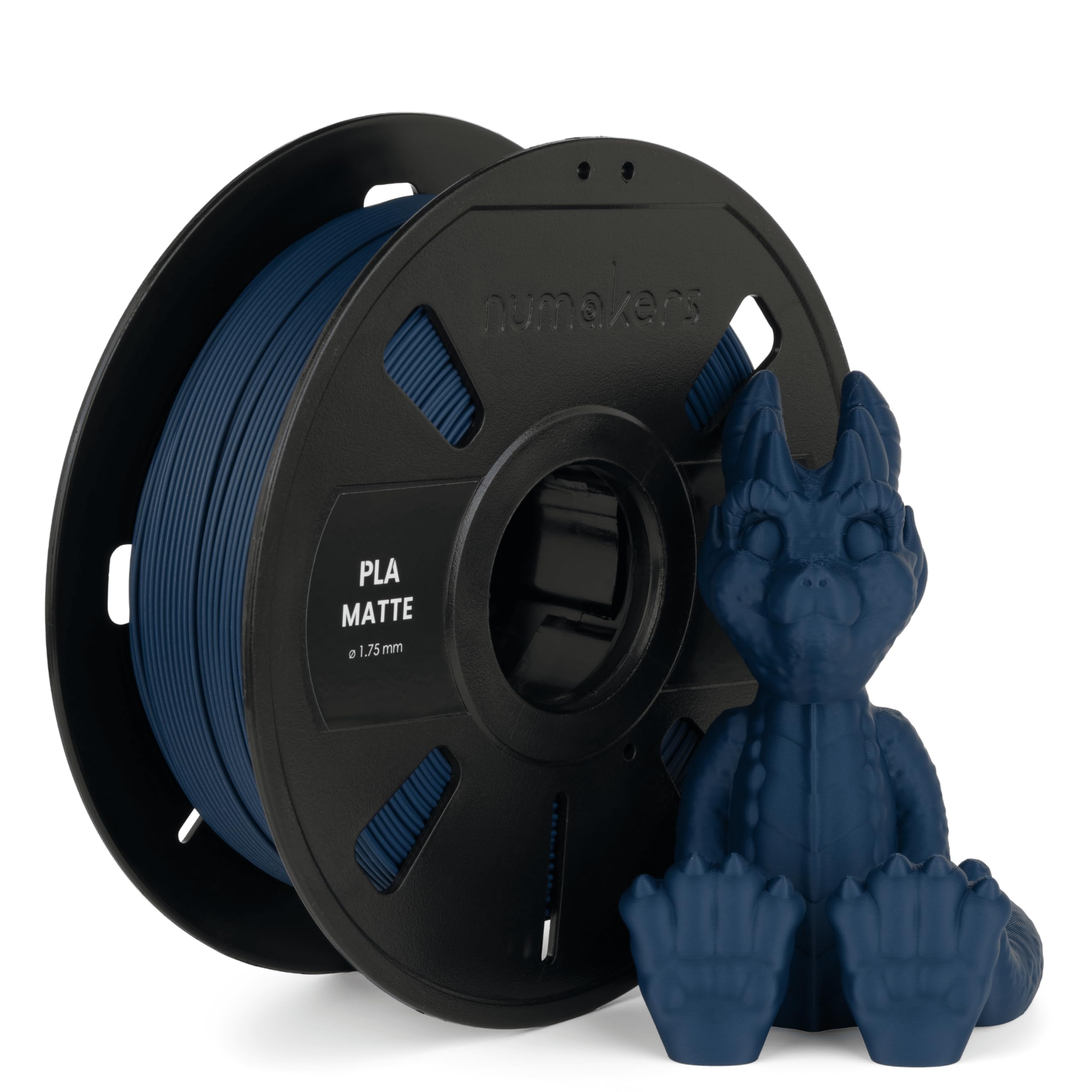 Numakers PLA Matte 1.75 mm 1 kg Filament for 3D Printing Premium Matte Finish, Smooth Extrusion, Strong Layer Adhesion, Low Warping, Ideal for Models Prototypes and Artistic Projects (Navy Blue)-image-25