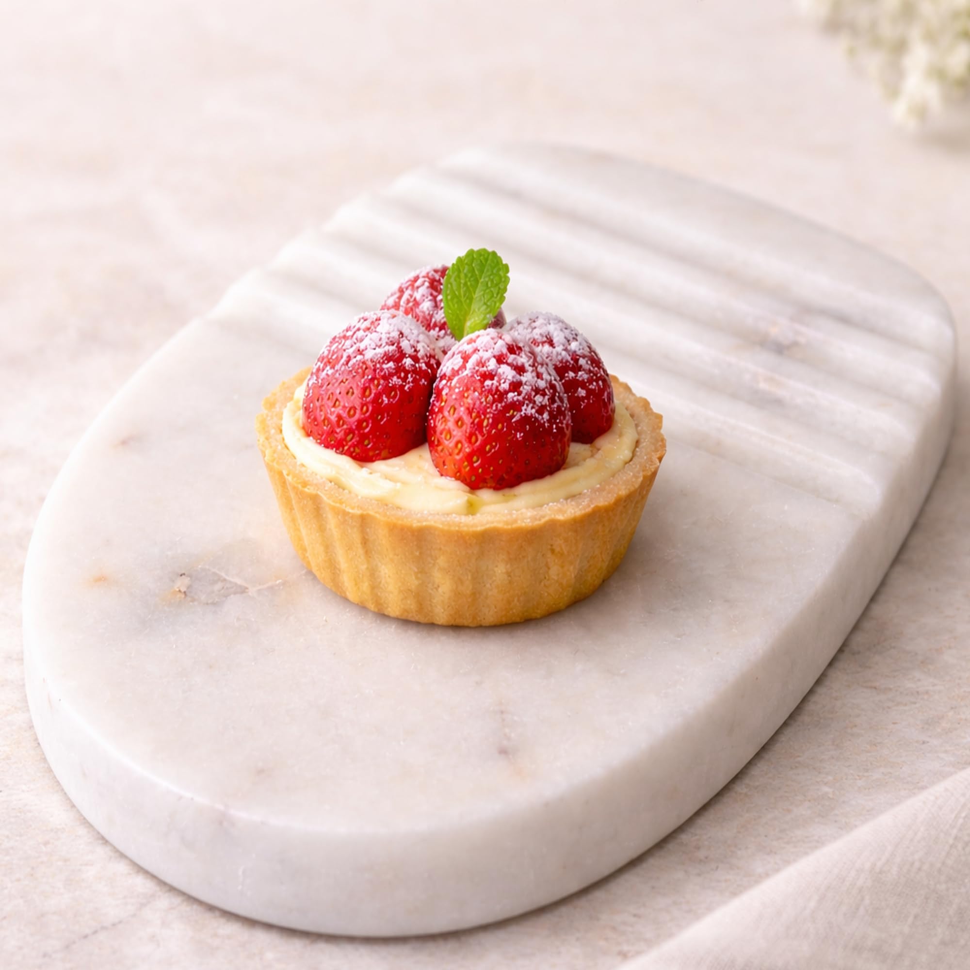 Serein Marble Serving Single Platter Elegant Decorative Tray Handmade Stone Plate for Appetizers, Cheese, Desserts, Sweets for Dining, Kitchen, Coffee Table, Home Décor, Parties & Gifting - 1PC 3