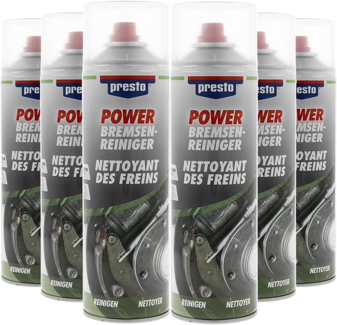 presto 531583 Set di 6 Detergente per Freni Power 500 ml