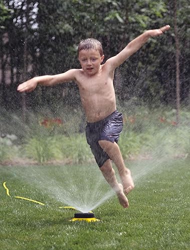 Miniatura 2 de Aspersor de torreta con base de metal resistente, de Dramm, con 9 patrones de agua, Anaranjado