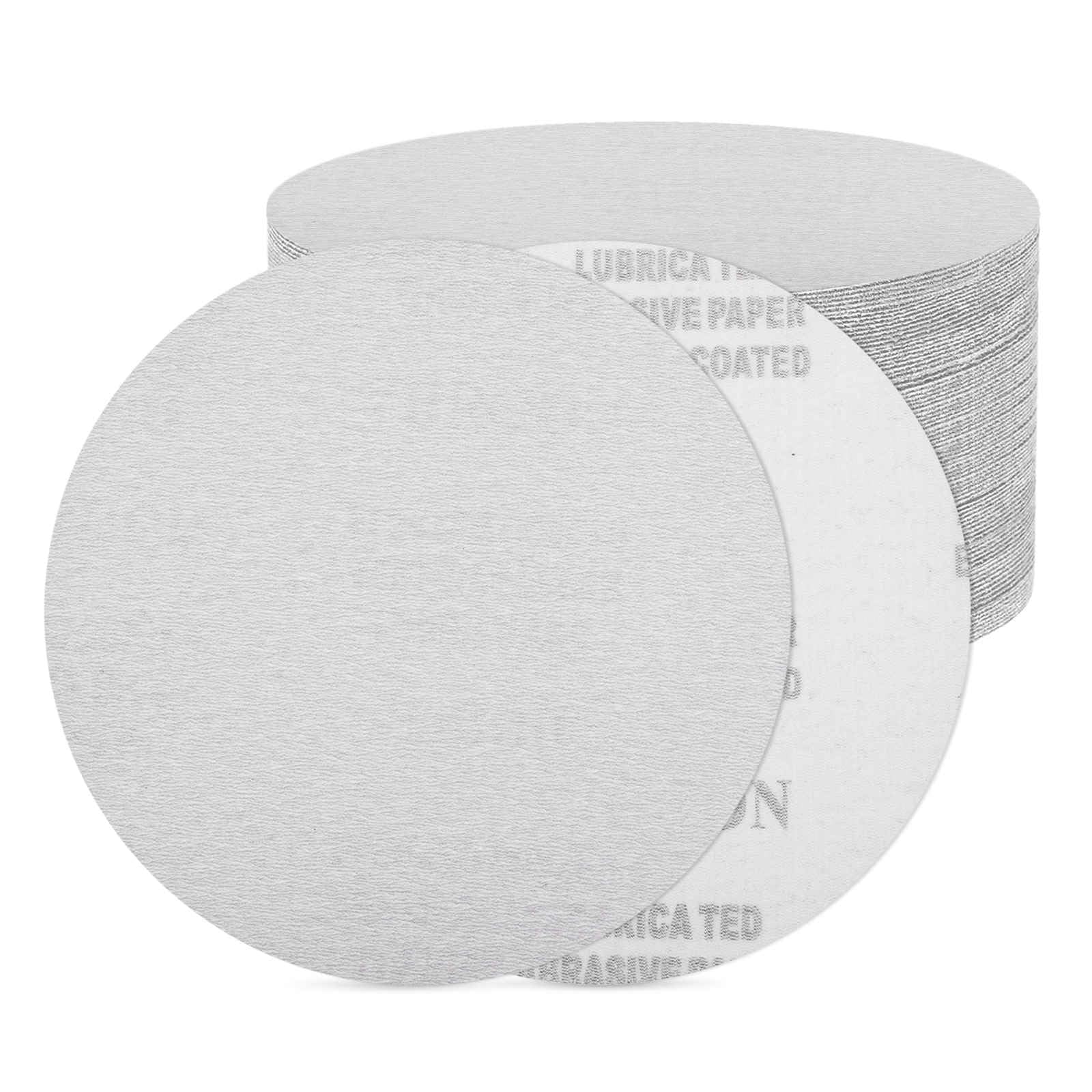 DTGN 152 mm 800 Grit Hook and Loop Sanding Disc - 50 Pcs - Good for Wood Metal Stone Walls- Aluminum Oxide Abrasive Hook and Loop Sandpaper Orbital Sander Pads, White