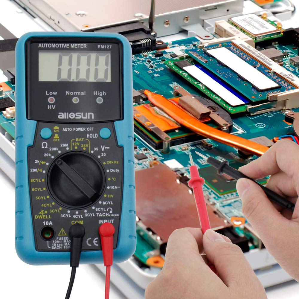 Buy allsun Automotive Multimeter DMM DC Volt Ohm Temp Frequency Diode