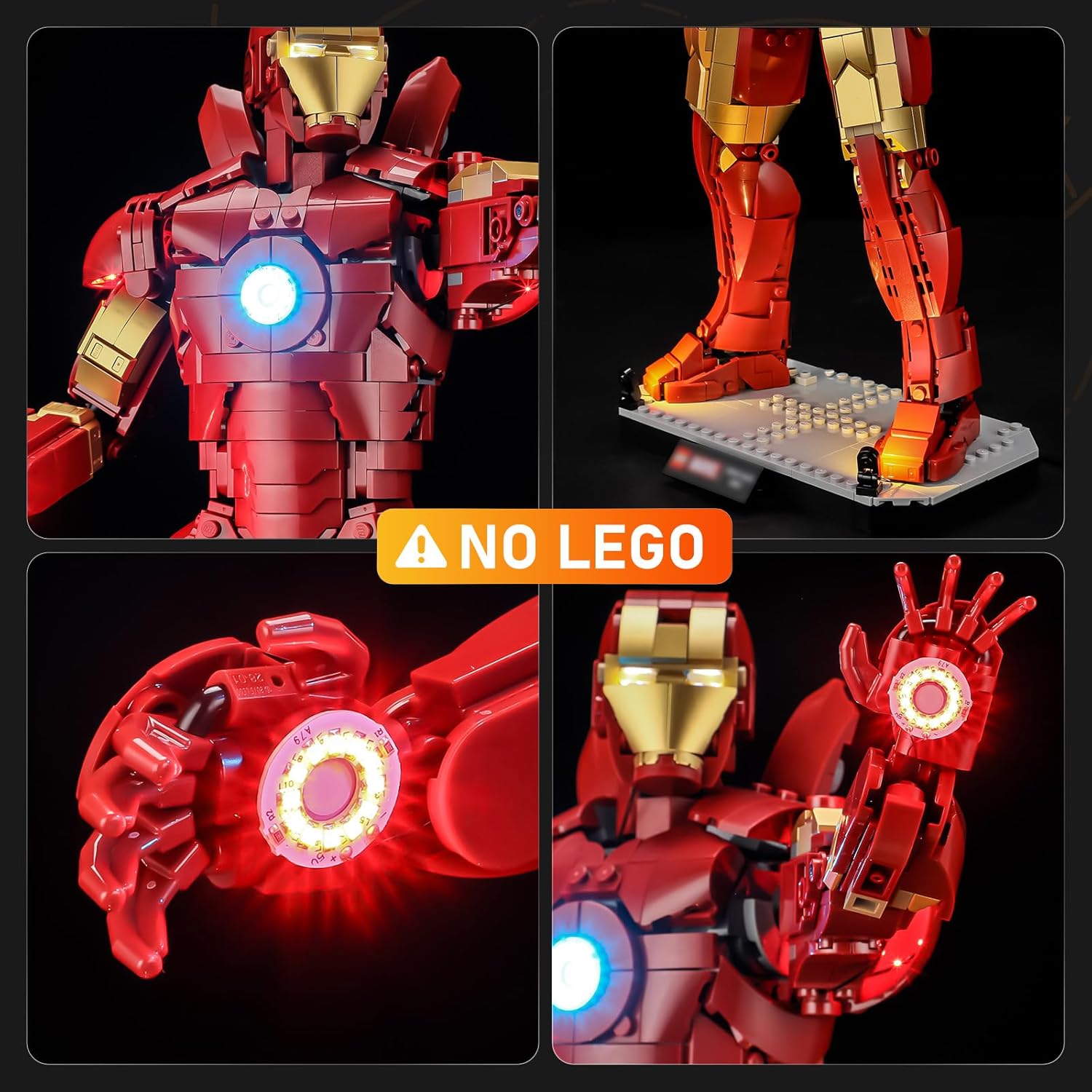 LIGHTAILING Led Light for Lego-76344 Iron-Man Mark-3 Collectors' Edition - Easy Install, Hidden Wiring, Home Decor & Gift-Ready (Model Not Included)