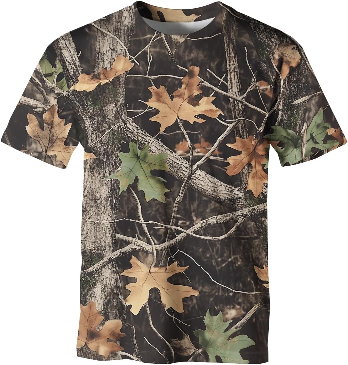 Men's Camo T Shirt Hunting Shirts Short Sleeve Fishing Camouflage Shirt