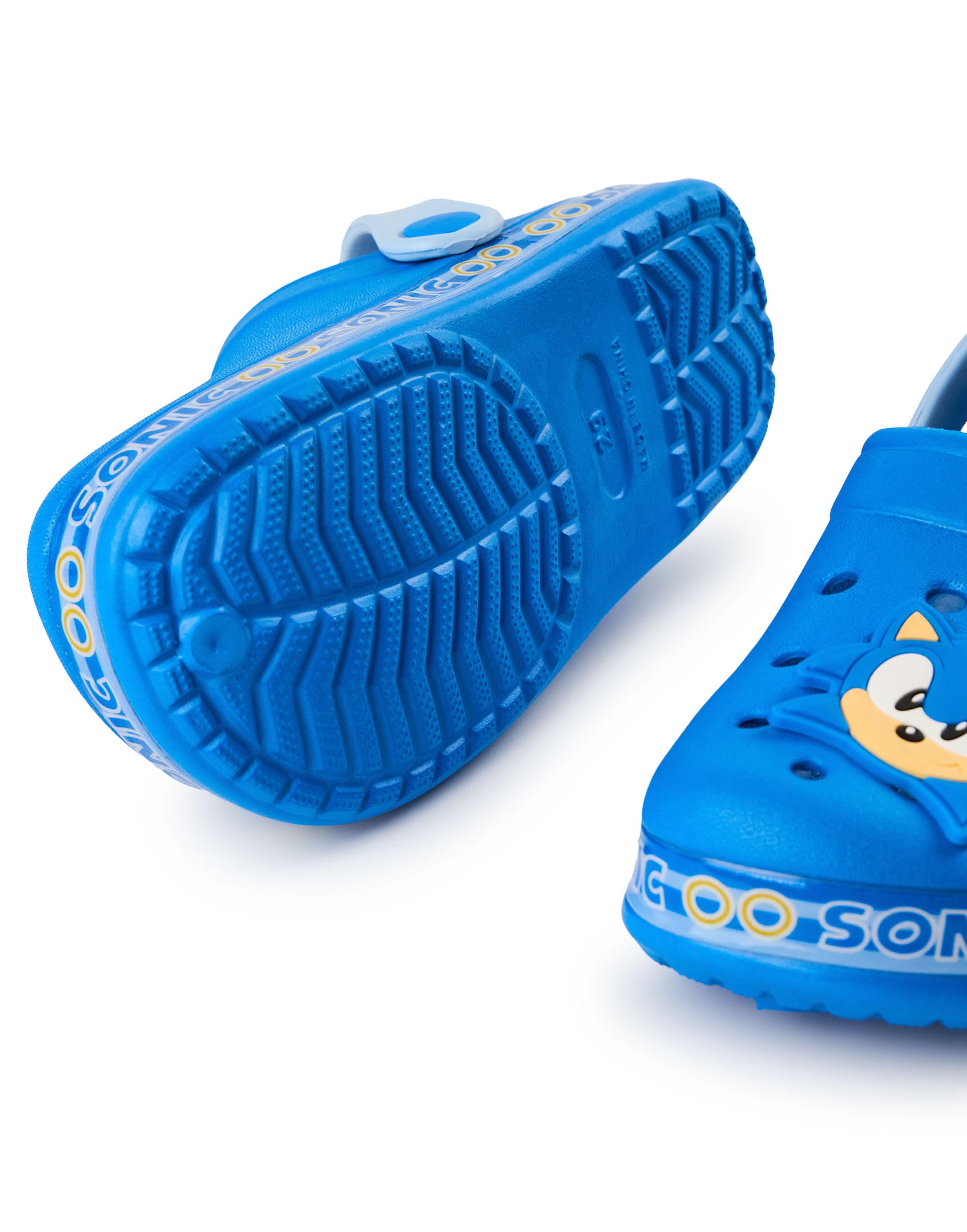Sonic The Hedgehog Zoccoli Boys | Calzature Slip-on per Bambini con ciondoli Originali in Blu | Sandali da Gioco per Interni ed Esterni con Cinturino Regolabile | Merchandising