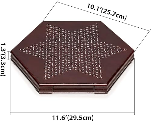 Miniatura 5 de Damas chinas Halma juego con cajones de madera y canicas