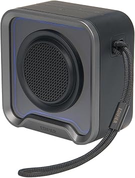 Edifier Portable Bluetooth Speaker, IP67 Waterproof and Dustproof with Deep Bass, Built-in Microphone 12H Playtime Bluetooth 6.0, Ambient Light for Outdoor Camping Travel Home Office - Black