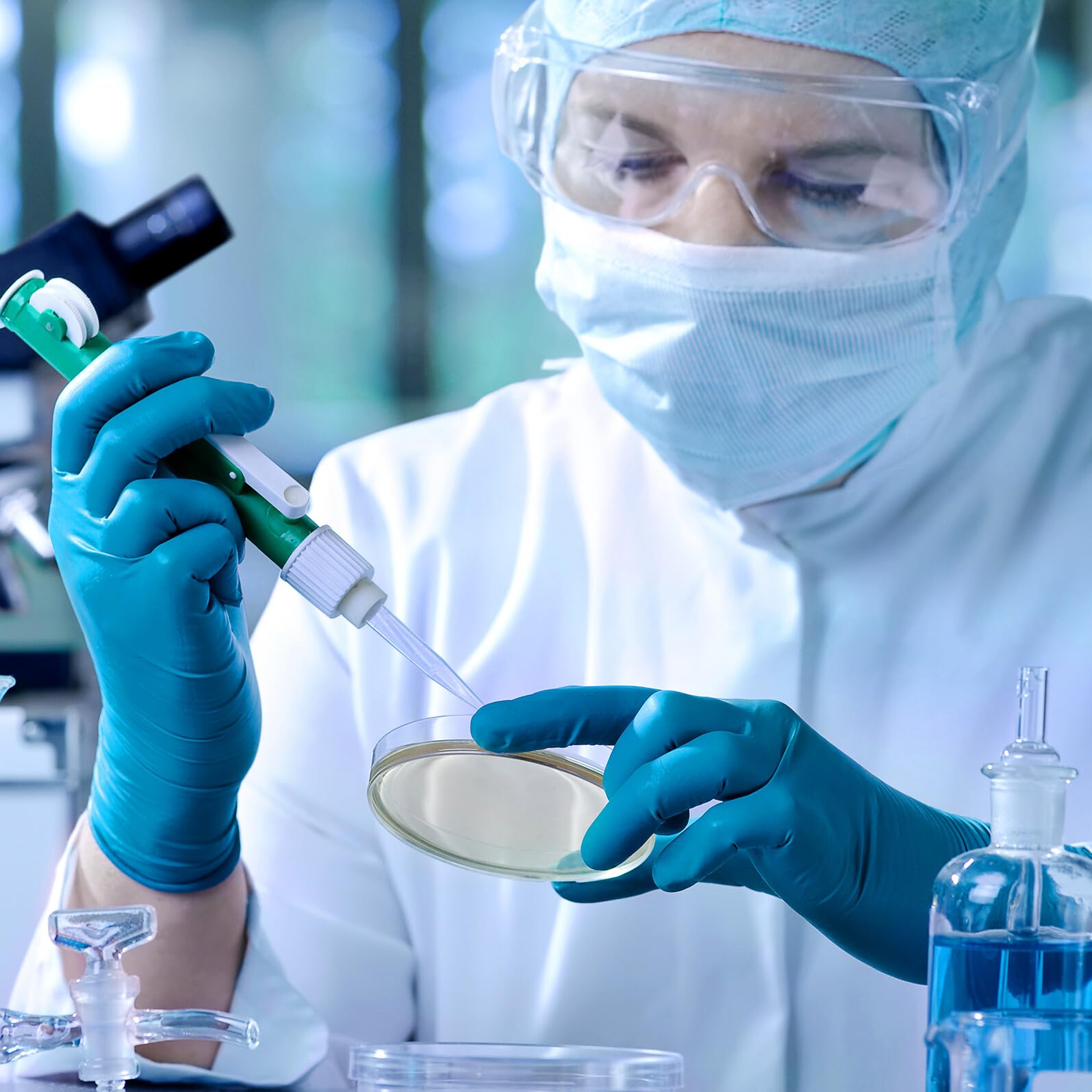 Hemobllo Boîtes de Petri Contenant de L'Agar de Gélose Nutritive, 20 Pièces, Facile à Transporter et Simple à Utiliser pour Expériences en Laboratoire