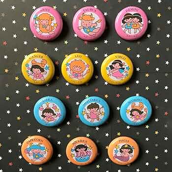 Amazon | 昭和レトロバッジ 星座缶バッジ 12星座 12星座おまとめ