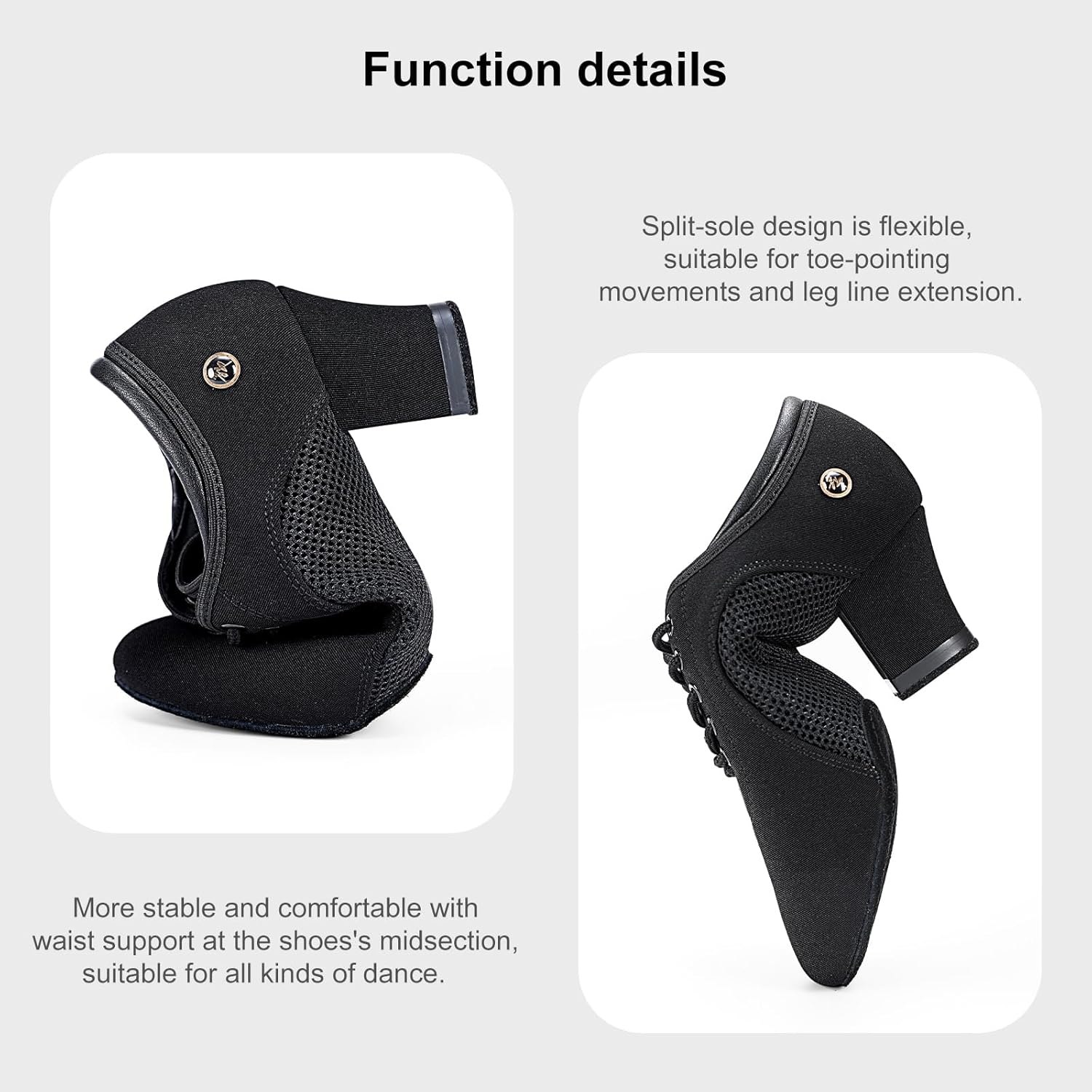 Women's Ballroom Dance Shoes 1.5 in/2 in Lace-Up Women's Latin Dance Shoes Suitable for Salsa Ballroom Modern Rhythm Jazz Banquets Teaching Practice Professional Performance