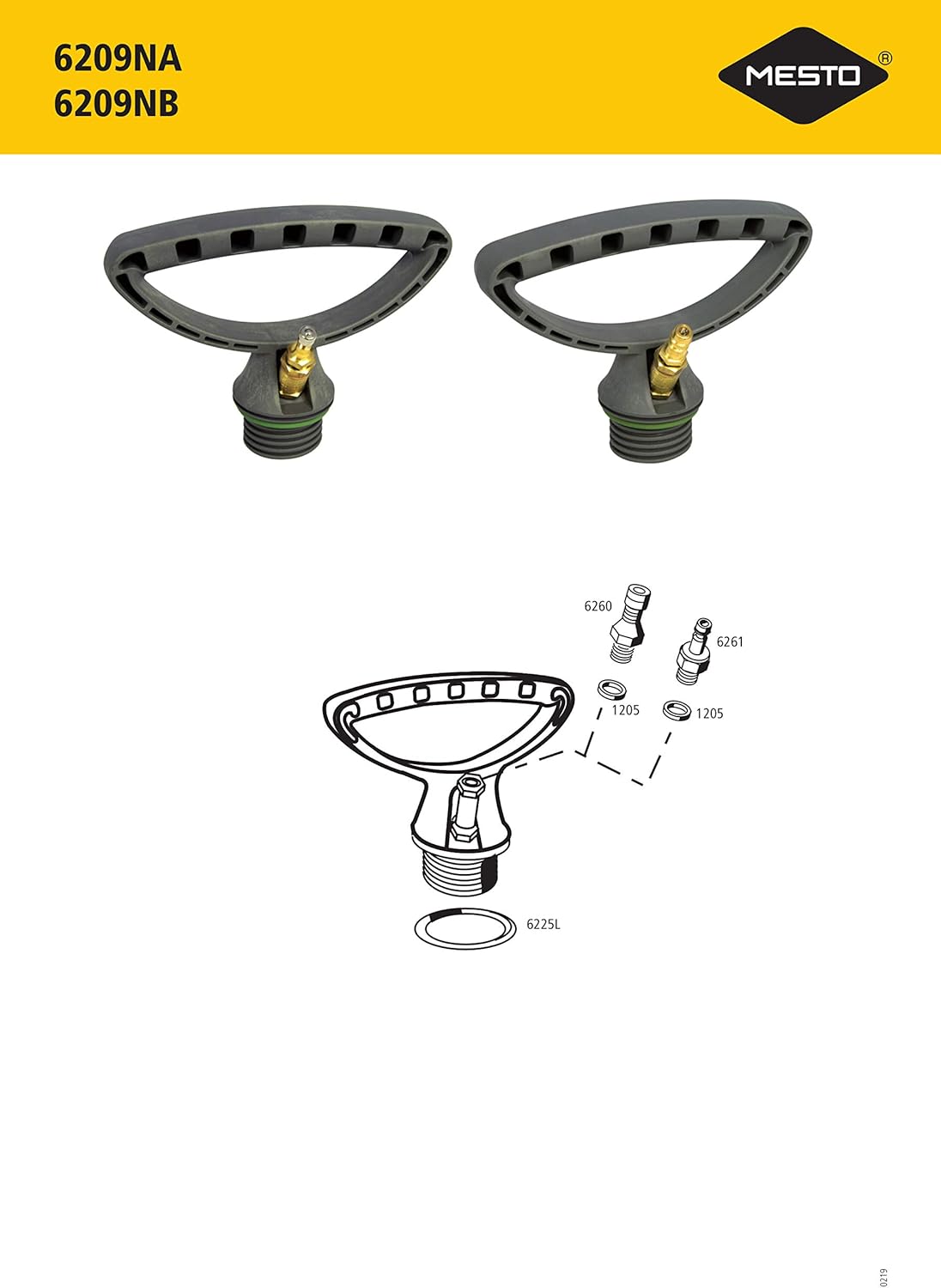 Mesto 6209NA Compressed air Filling car tyre Valve, for Plastic Pressure sprayers 3 bar