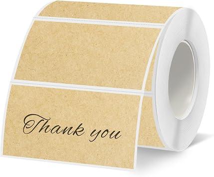 Starboling 2x1 Thermal Labels,Address Barcode Self-Adhesive Thermal Printer Stickers for Logo Design,Name/Price Tag,AddressKraft