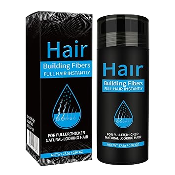 Hair Building Fibers Dark Brown, Hair Thickening Fibers for Thinning Hair & Bald Spots Thicker Fuller Hair in 15 Seconds Suitbable for Man and Woman 0.97Oz Dark Brown