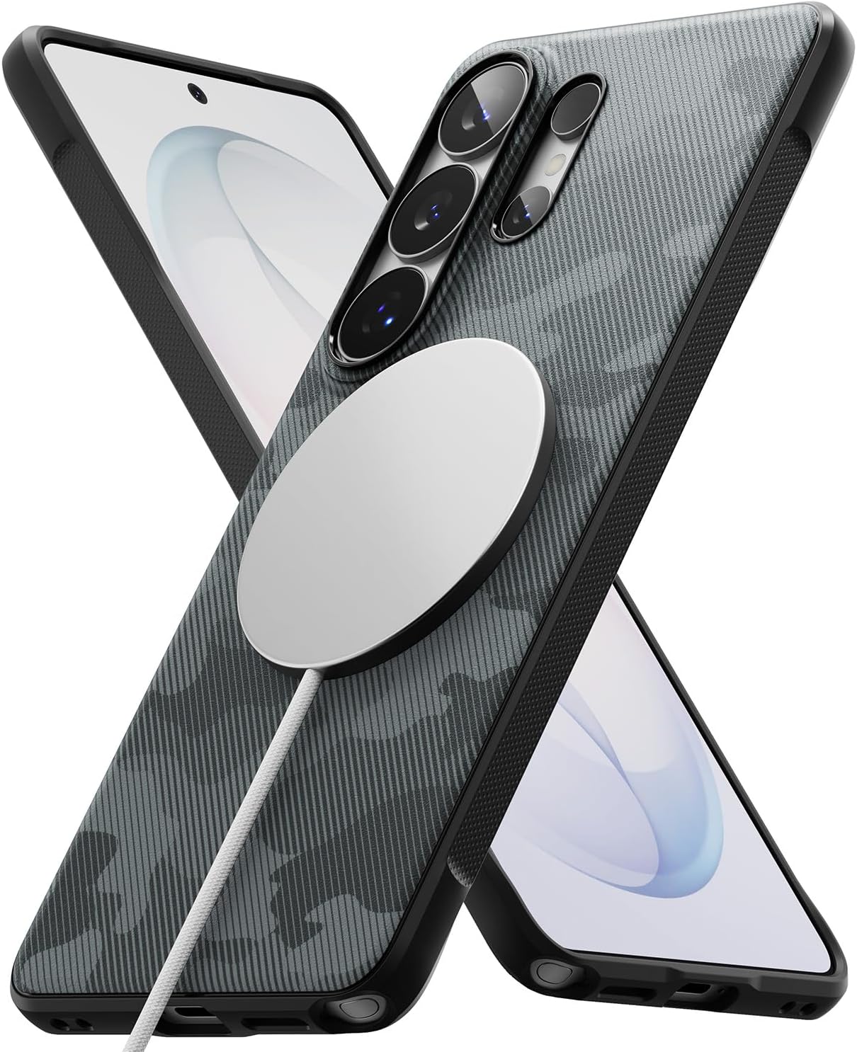 Ringke Onyx for Samsung Galaxy S26 Ultra Case [Compatible with MagSafe] Oil & Dirt Resistant, Enhanced Camera Lens Protection, Comfortable Grip, Non-Slip, Lightweight Cover - Magnetic Camo Black