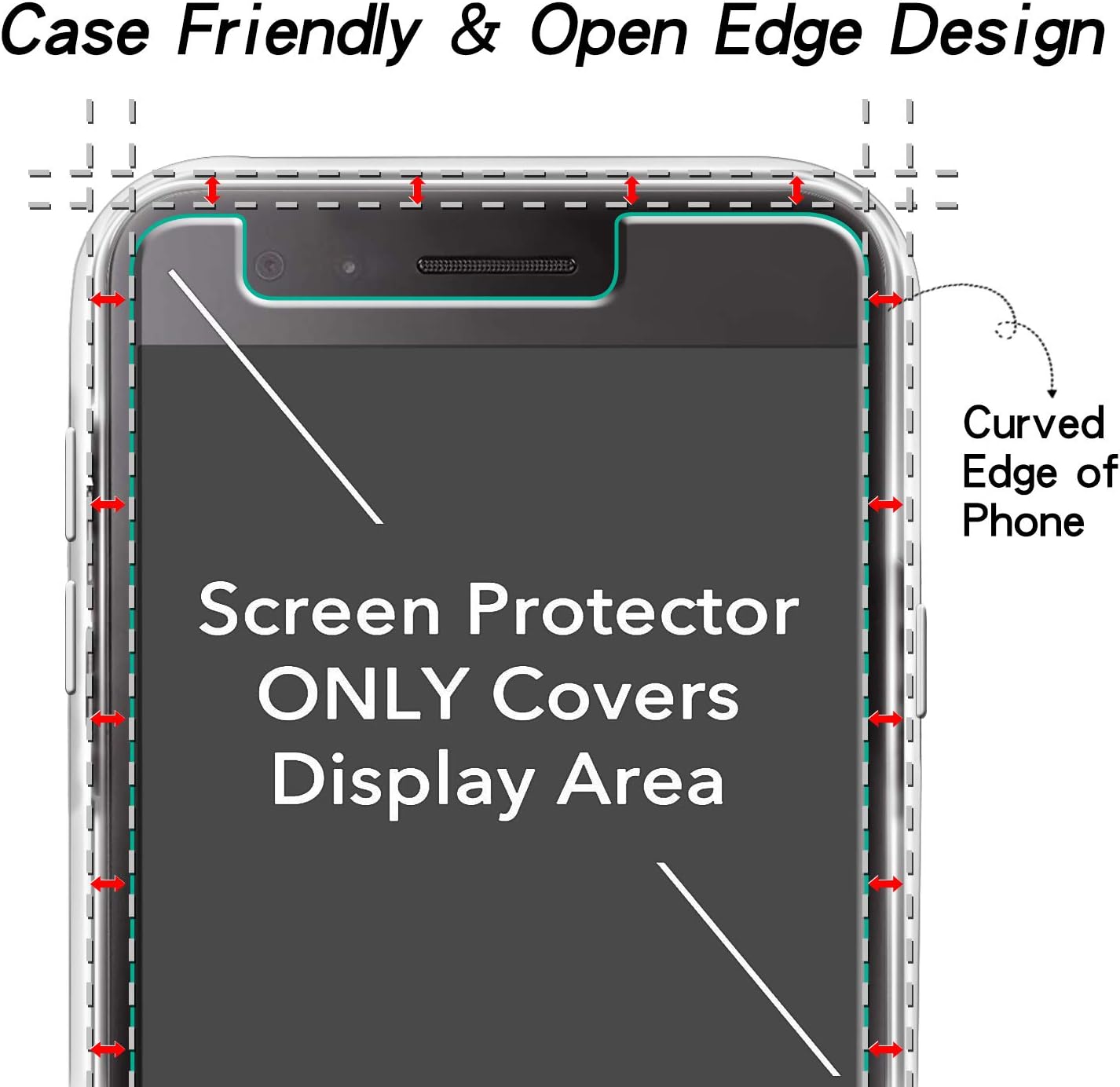 KATIN [2-Pack] Screen Protector For LG Rebel 4 LTE, Lml212vl Tempered Glass Anti Scratch, Bubble Free, 9H Hardness, Easy to Install, Case Friendly