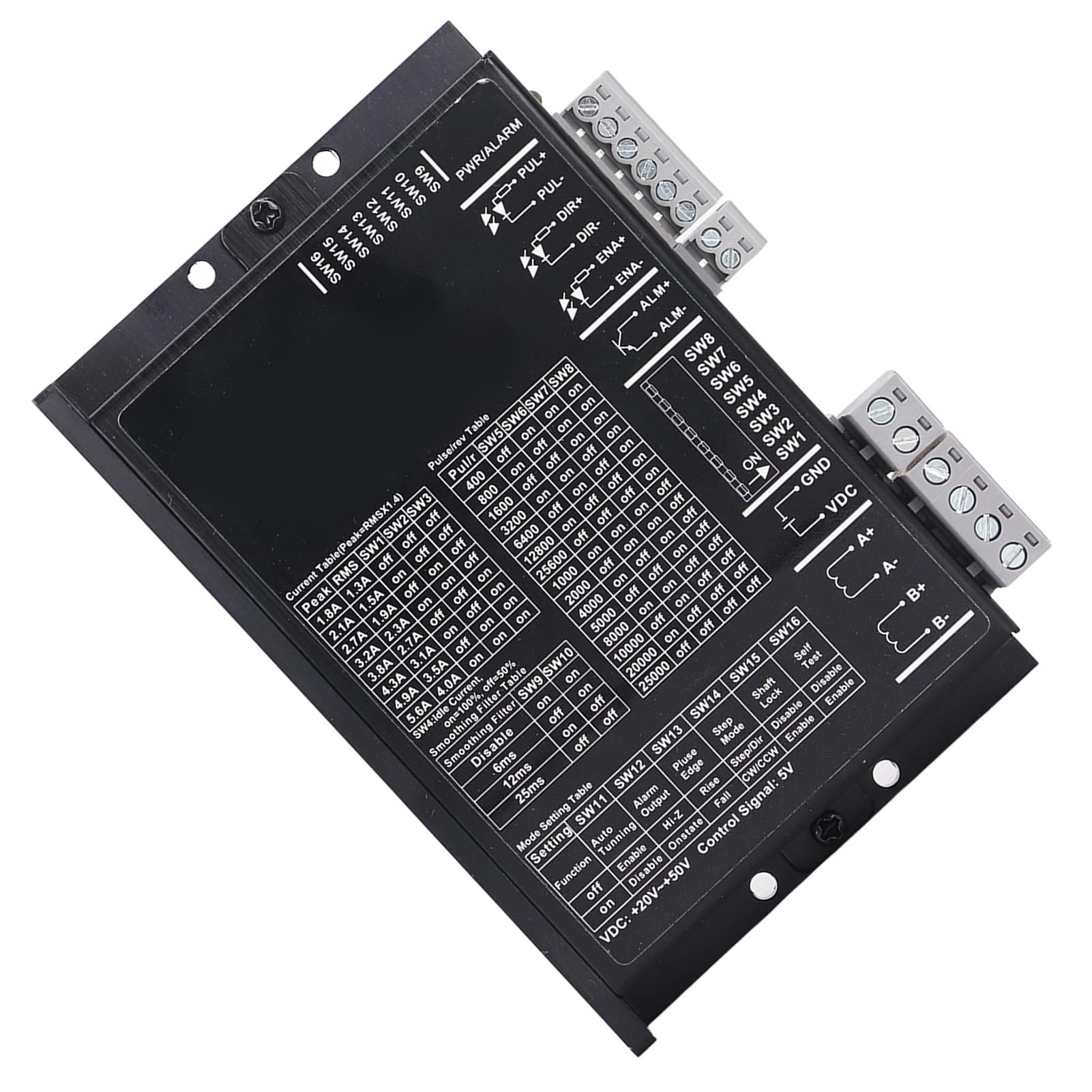 Fafeicy Controlador de Motor Paso a Paso Digital CNC Microstep 20 a 50VDC