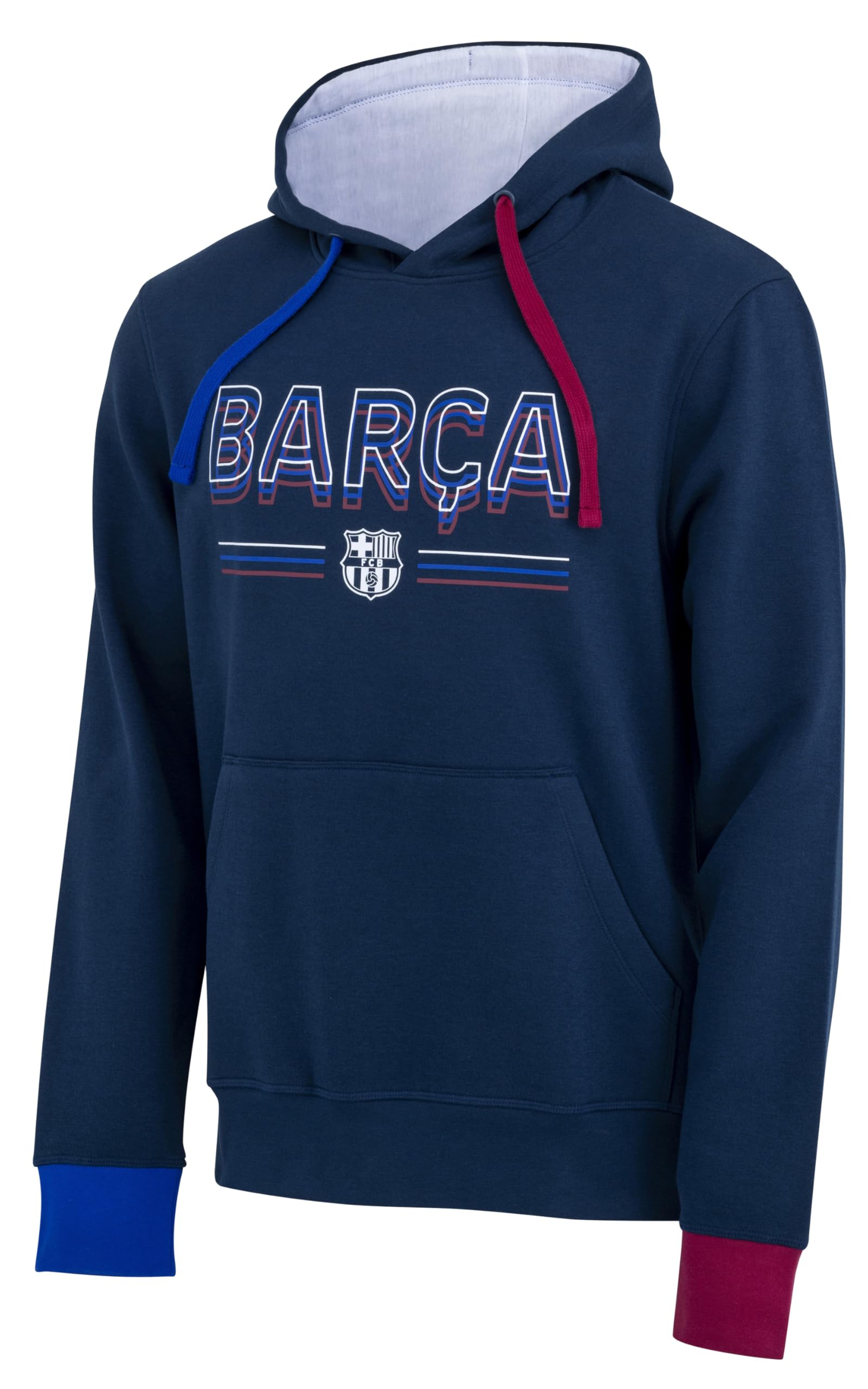 Fc Barcelona Men's Blue Official Collection Hooded Sweatshirt – Football – Size S