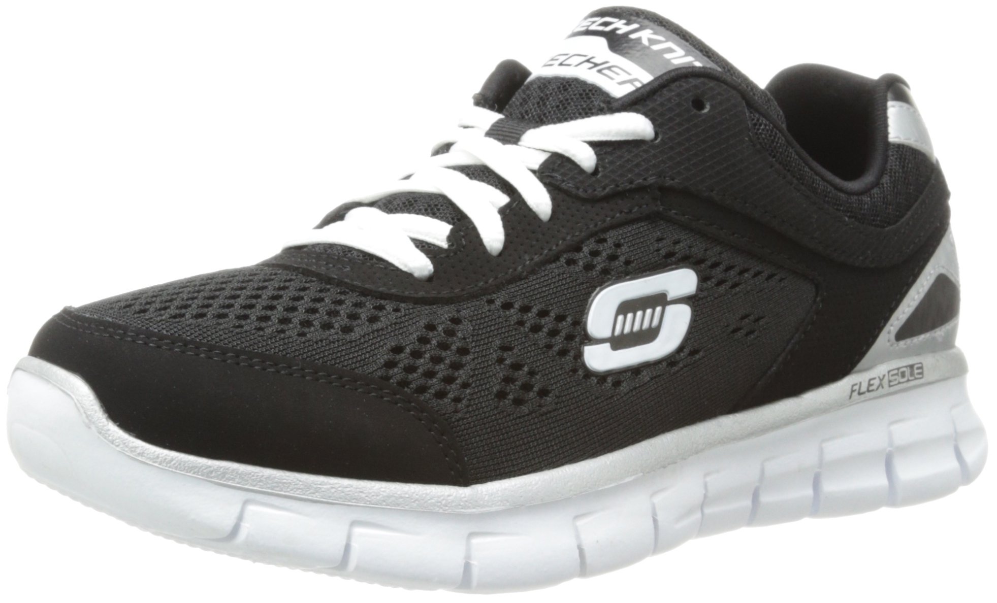 Skechers Kids 95496L Synergy - Power Shield Athletic Sneaker,Black/White,11 M US Little Kid