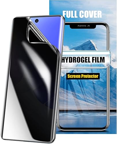 LOOKSEVEN Paquete de 2 películas de hidrogel de privacidad para Samsung Galaxy S21, protector de pantalla de TPU suave y transparente, película