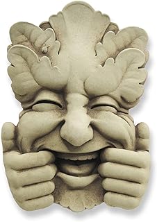 Carruth Studio Too Much Fun, Green Man Plaque for Home and Garden, Handm...