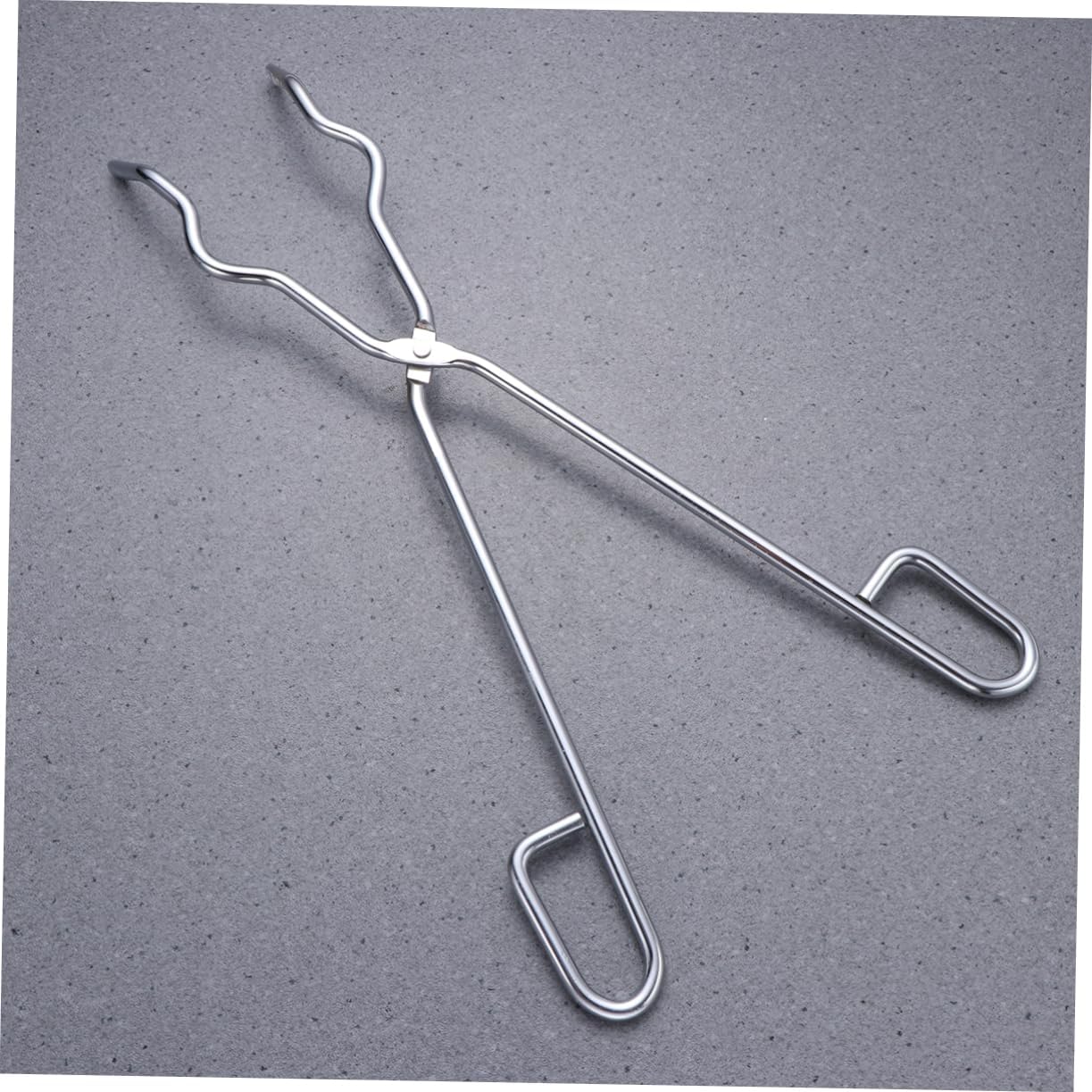 Steel Crucible Tongs 45cm Chromium Plated Anti-Slip for Beaker Use | Silver Finish, Beaker and Crucible Handling, Lab Accessory, Suitable for Scientific Work, Precise Gripping