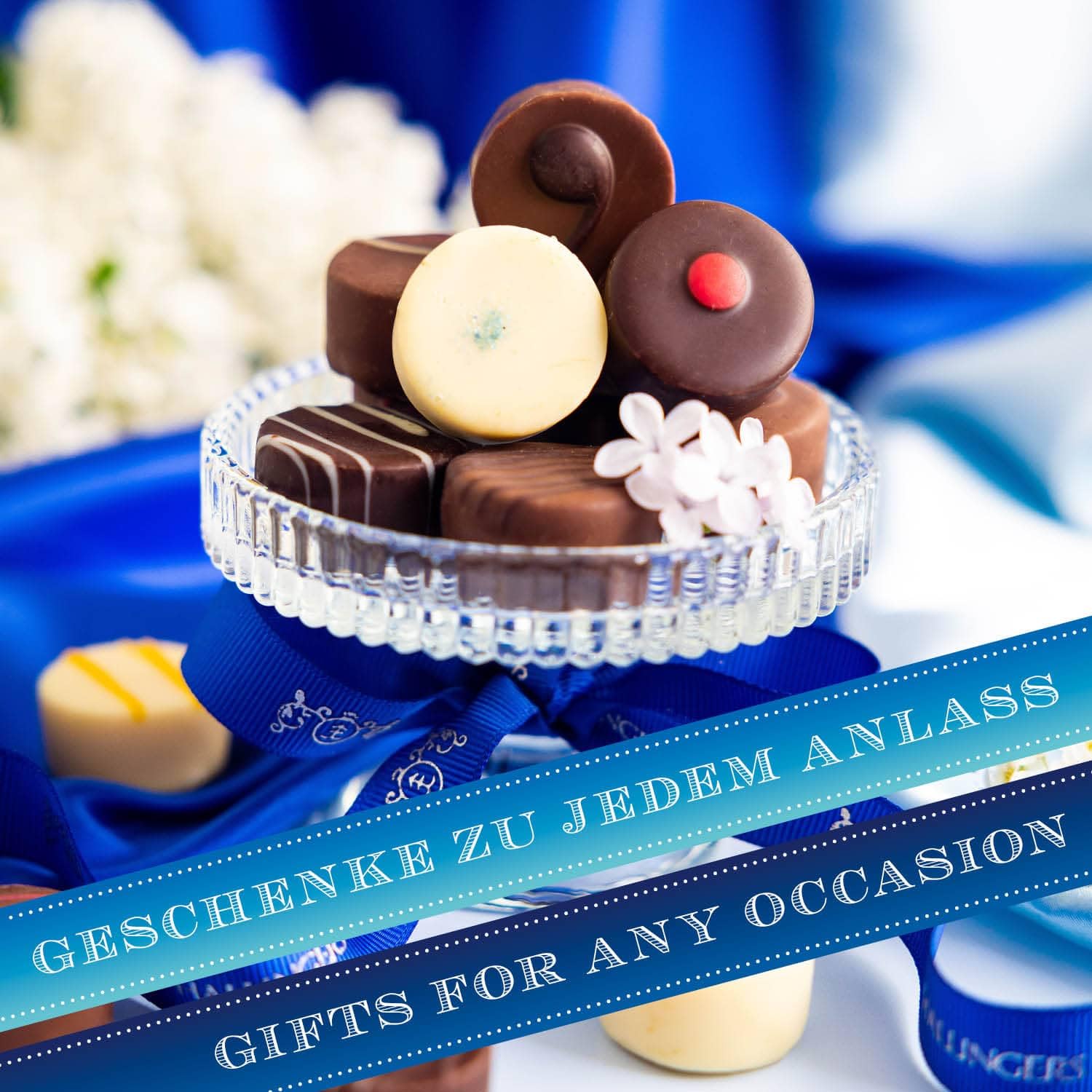 Hallingers Genuss Manufaktur Pralinen Valentinstagsgeschenk - ohne Alkohol, handmade aus Edelkakao Doppelpack in wertiger Geschenkbox "Pink&Blue Heart...", Valentintstag für Frauen Männer