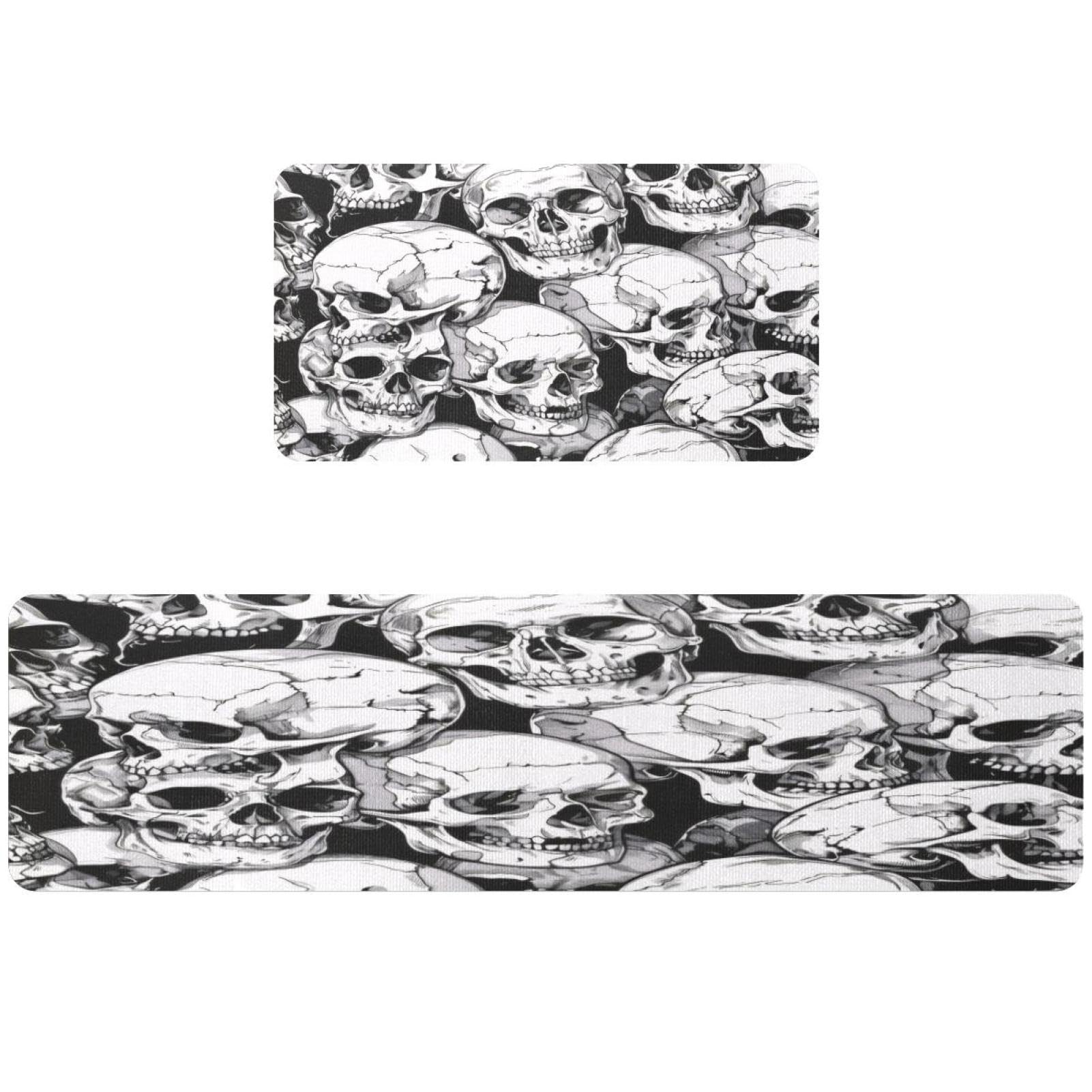 Tapis de cuisine gothiques antidérapants lavables et tapis de couloir absorbants