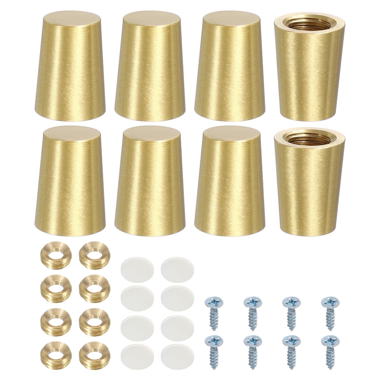 Patas de latón sourcing map de 1,5x2 cm para tabla de cortar con tornillos