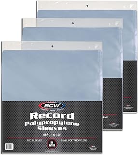 BCW 33 RPM Record Sleeves - 300 ct