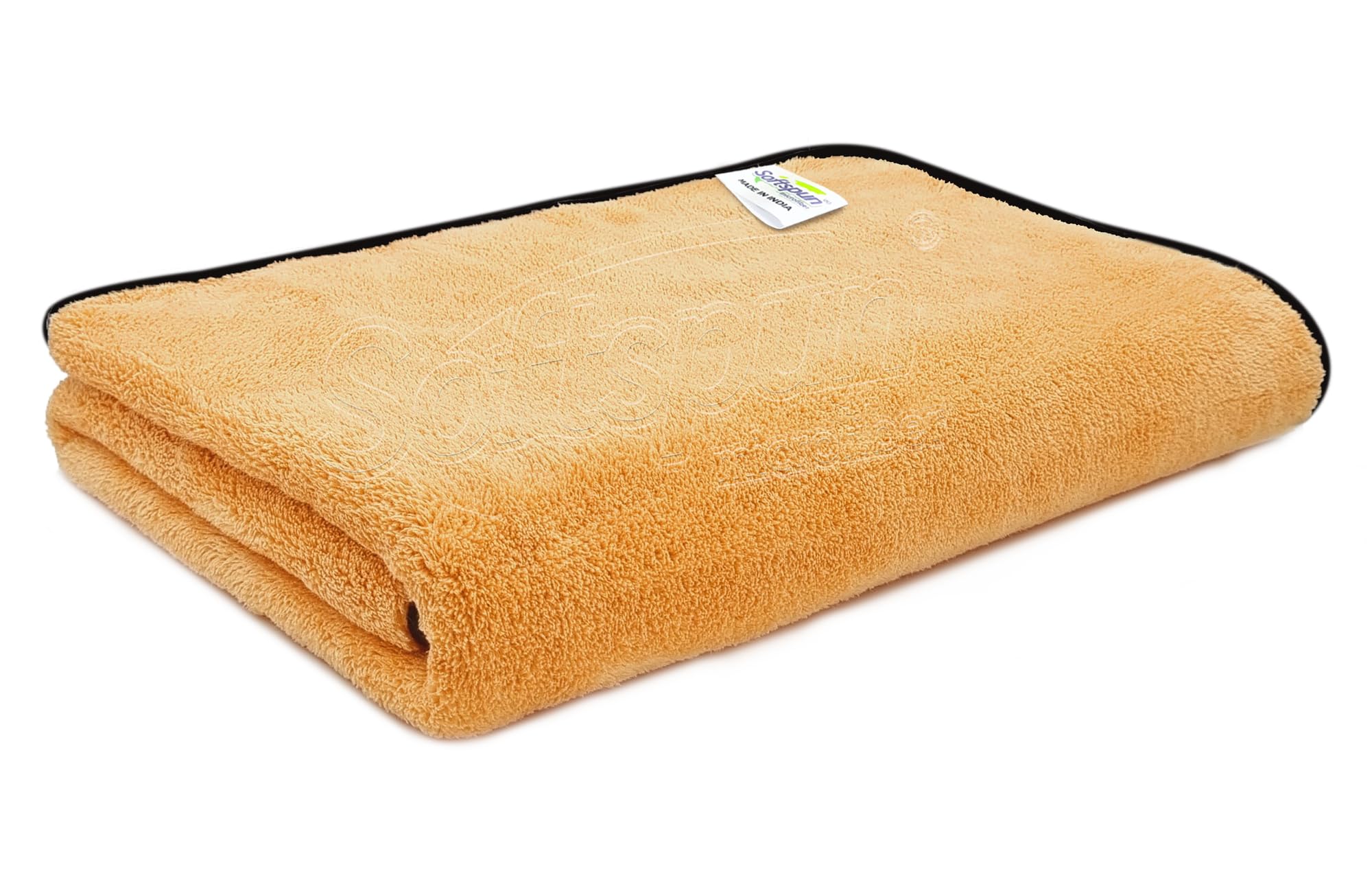 SOFTSPUN Microfiber Bath Towel 1 pc Beige Colour! Ultra Absorbent Super Soft & Lightweight Quick Drying for Men & Women Daily Use Extra Large Size Unisex.