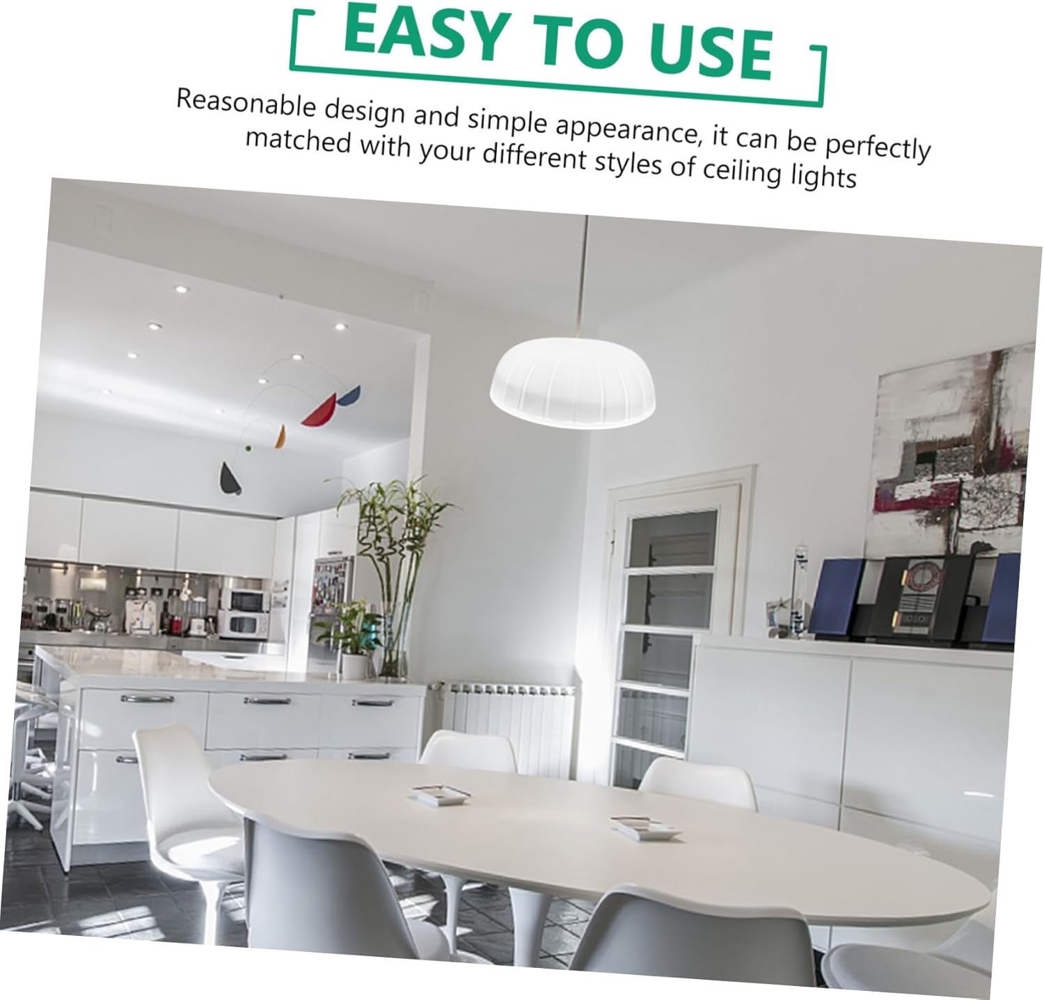 Uonlytech 1pc Ceiling Light Shade Antiflaming Glass Lampshade Cover for Fixtures Simple Design for Home Lighting Decor