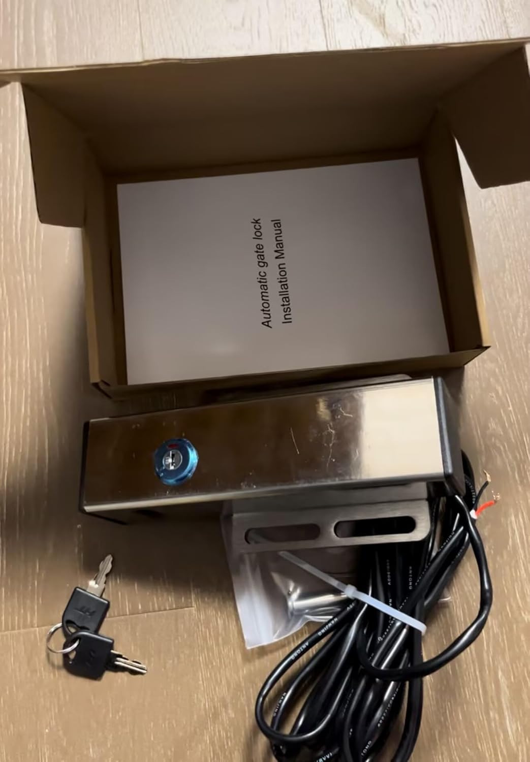 Stainless Steel Automatic Electric Gate Lock for DC24V Swing Gate Opener Gate Operator System Device Safe Security Gate Lock