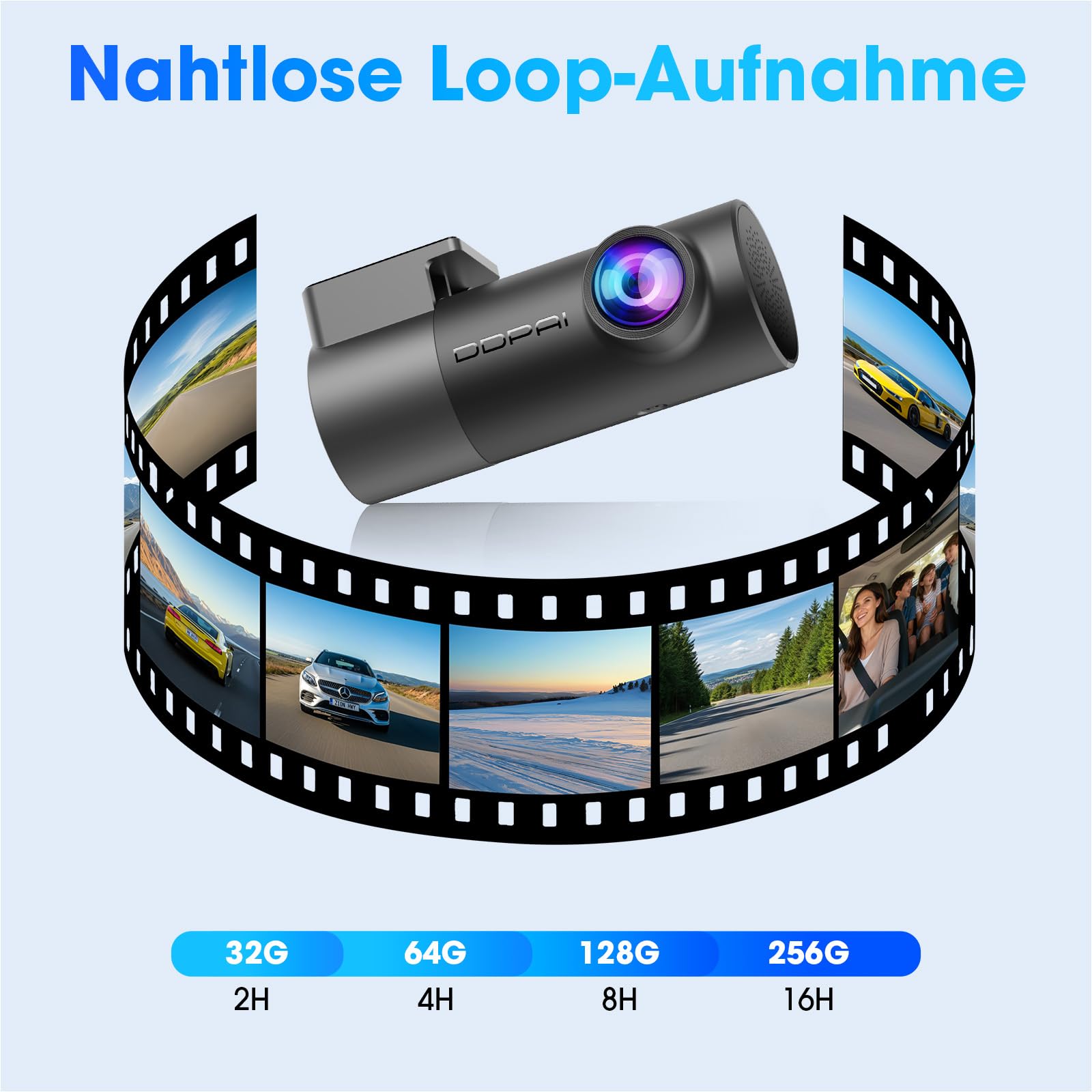 DDPAI MINI Pro 4K Dashcam Auto, 2160P Frontkamera, 360° Drehbar, 64GB-Karte-Inklusive, Night Vision 24H Parking Monitor, 5.8G WiFi 6, G-Sensor, Loop-Aufnahme, App-Steuerung, Superkondensator