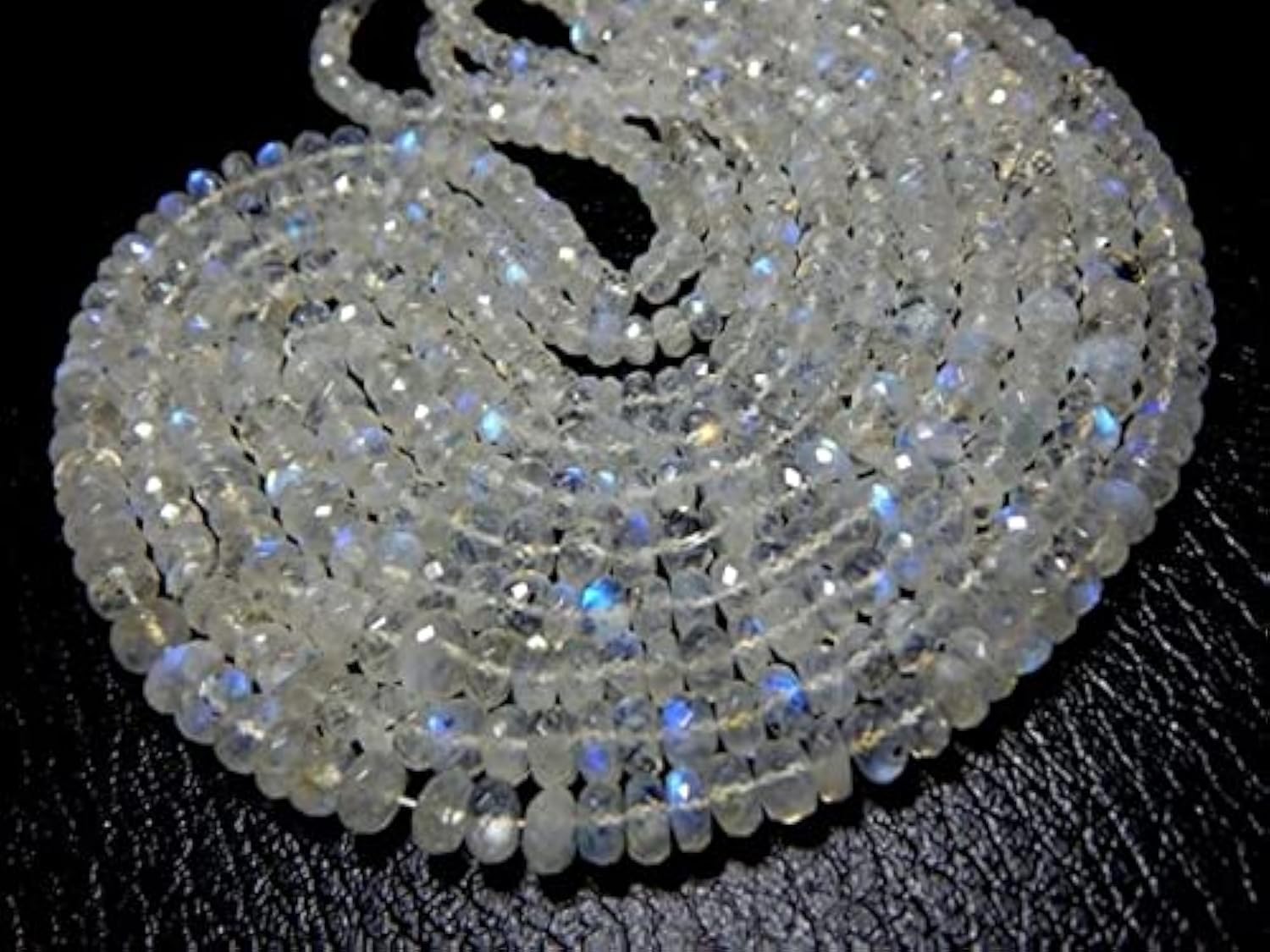 Pierre de lune blanche en perles rondelles facettées de 6x4 mm pour réparer et fabriquer des bijoux