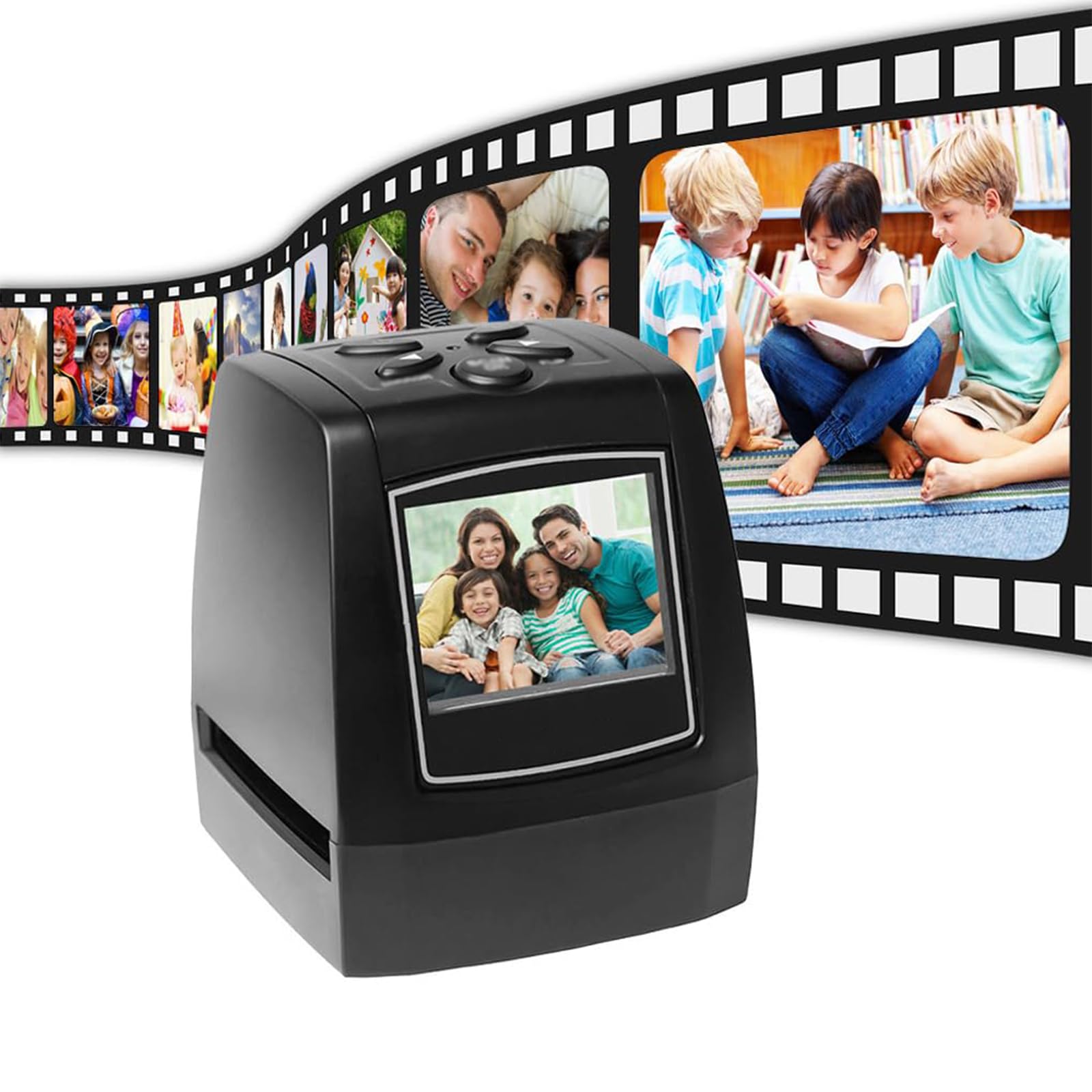 Scanner per Negativi e Diapositive da 35Mm/135Mm con Schermo LCD da 2,4 Pollici, Conversione in Formato JPEG
