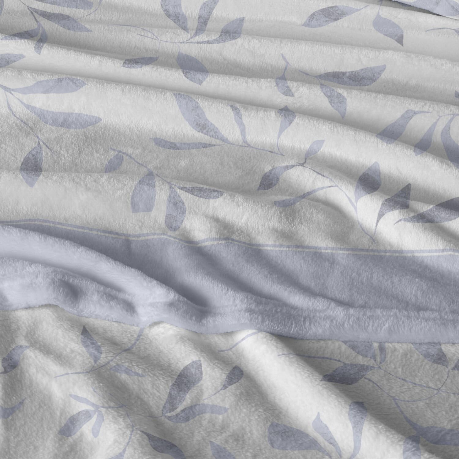 Burrito Blanco | Sábanas de Coralina | Cama de 90cm. (+Medidas Disponibles) | Diseño 987 | Color Azul (90x190/200cm.)
