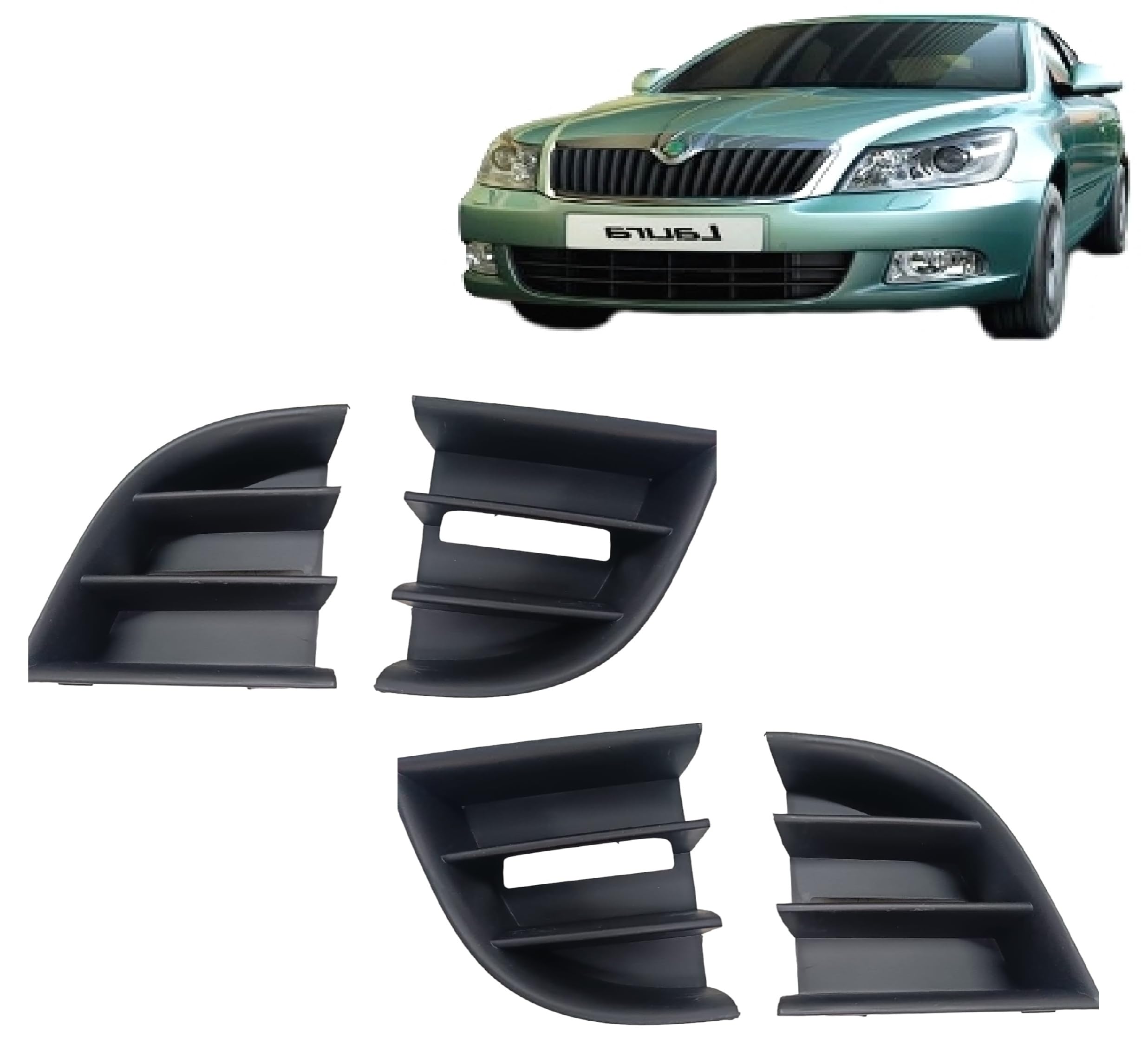 パーツ BRIGHT-RAY FOGLAMP VW type1 type2 AUTO MOTO Fog Lamp Bezel Cover Full Mat Black Left and Right Side