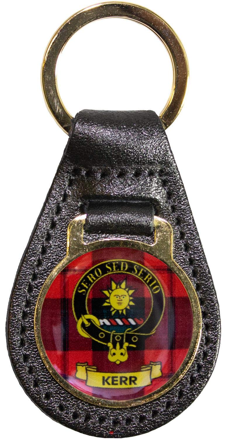 I Luv Ltd Kerr Leather Key Fob Scottish Clan Crest Scottish Made