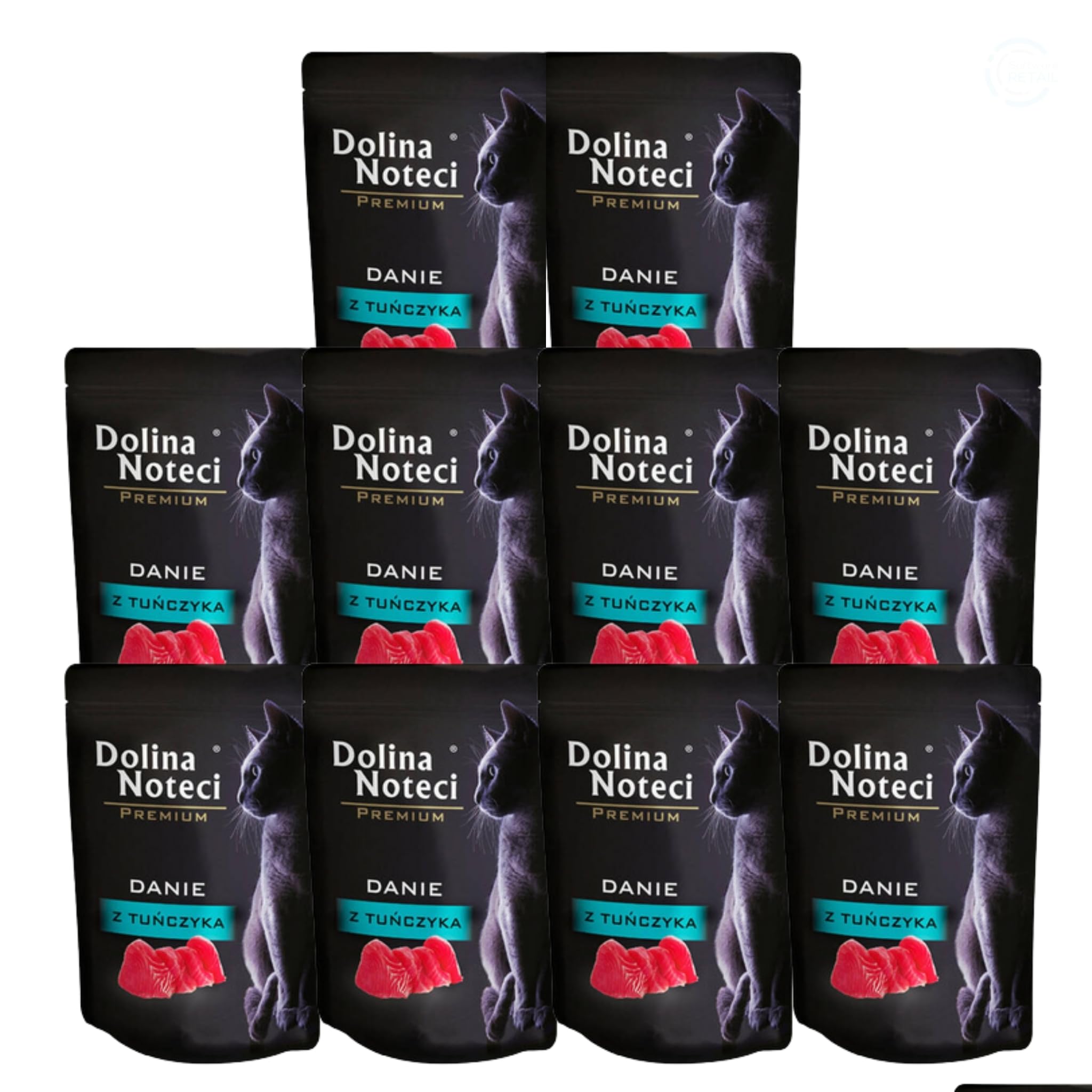 Dolina Noteci Premium Grain-Free Wet Cat Food Tuna Dish - High Protein Fish Pate for Adult Cats - Rich in Omega-3 - Complete Balanced Nutrition - Single Serving Pouch (10x85g) — image 1
