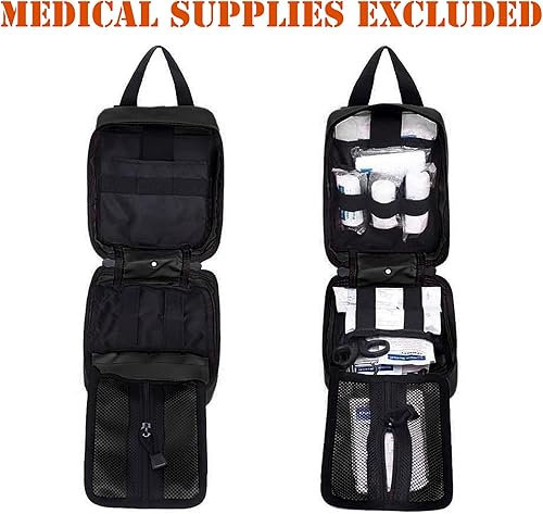 Miniatura 4 de Kit de primeros auxilios, mochila de supervivencia, kit de trauma, bolsa médica EMT, organizador de equipo táctico al aire libre, bolsa Molle de
