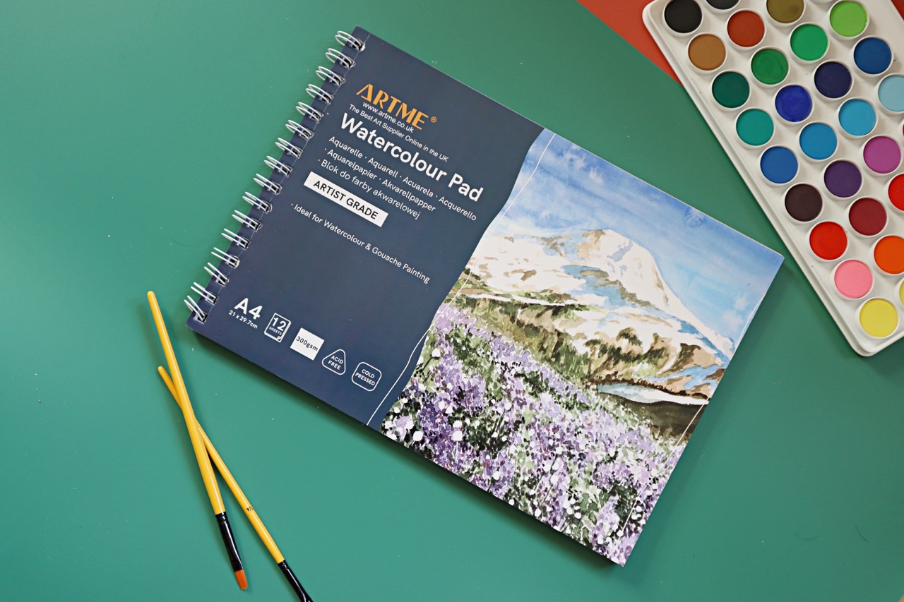 Carta Per Acquerello 100% Cotone - Blocco 20 Fogli 300g/m² Pressato A Freddo - Foto 7