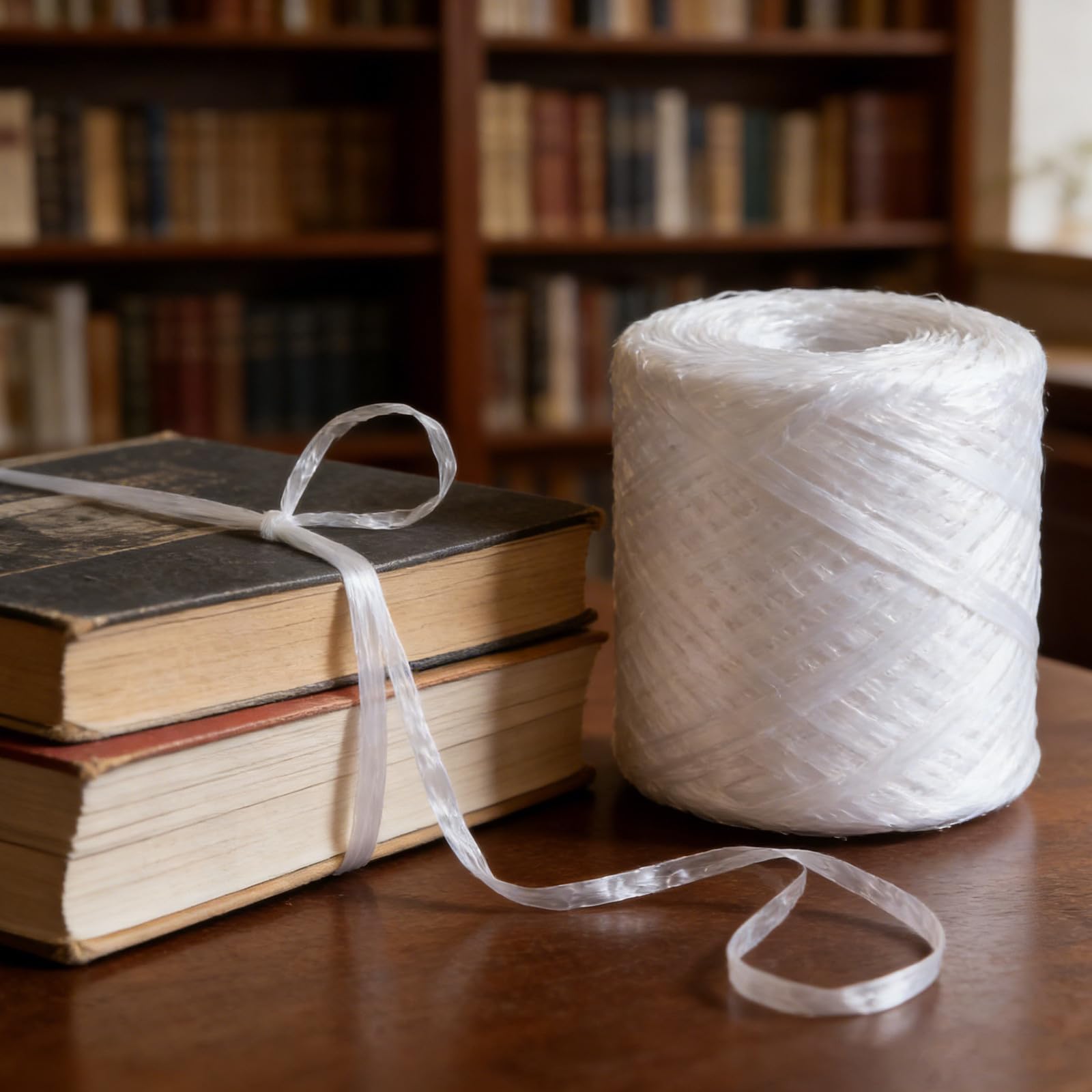 Alasum Corda di Plastica Filo Intrecciato Bianco per Imballaggio Resistente e Facile da Legare e Confezionamento Sicuro e Pratico per Uso Industriale